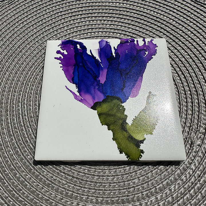 4×4 Tile Purple Flower